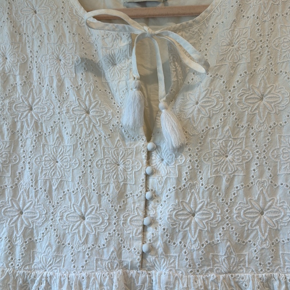 Vineyard Vines Island Eyelet White Short Sleeve Dress - Picture 6 of 12